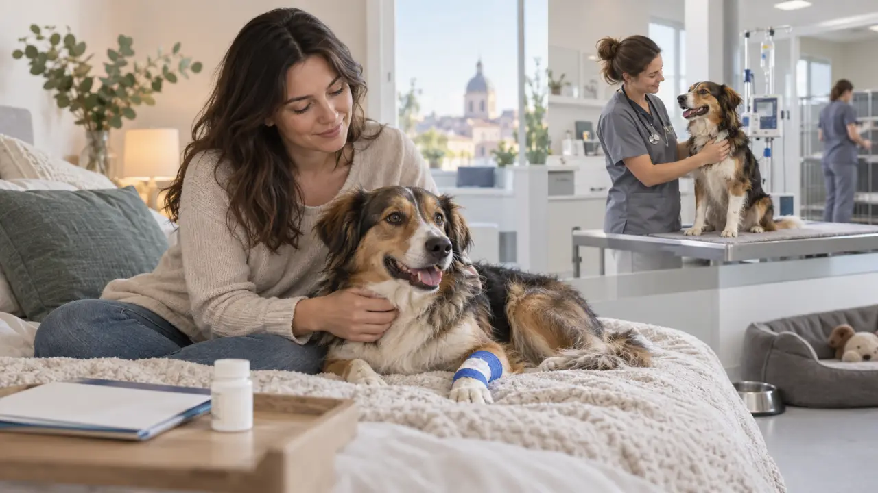 Retour à la maison d'un animal après une hospitalisation vétérinaire