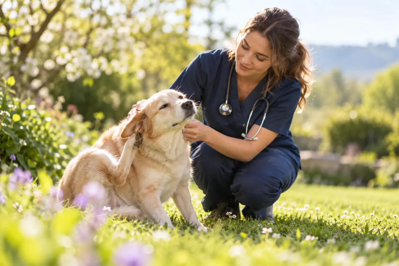 Allergie au pollen chez le chien : quand les démangeaisons prennent le dessus