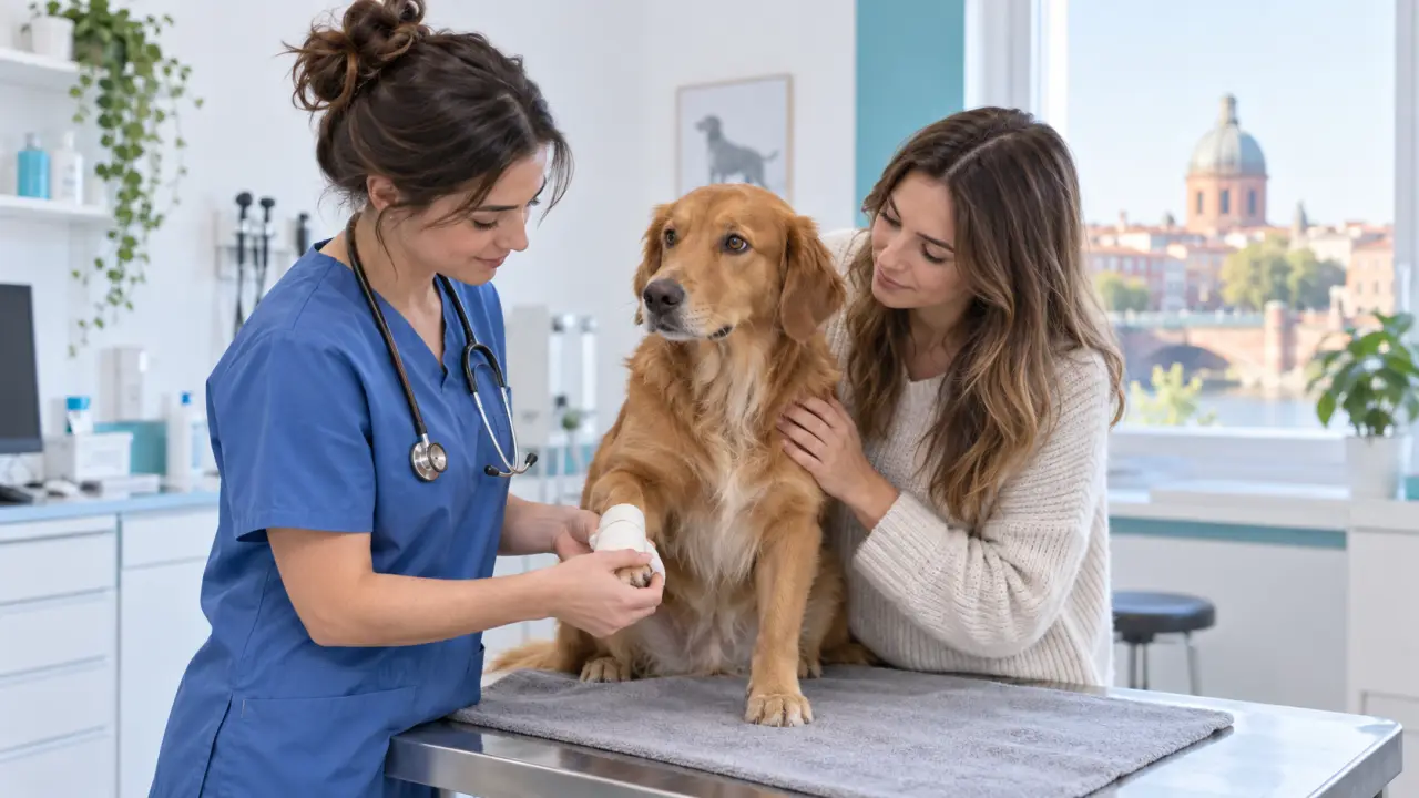 Chien observé avec prudence après une morsure